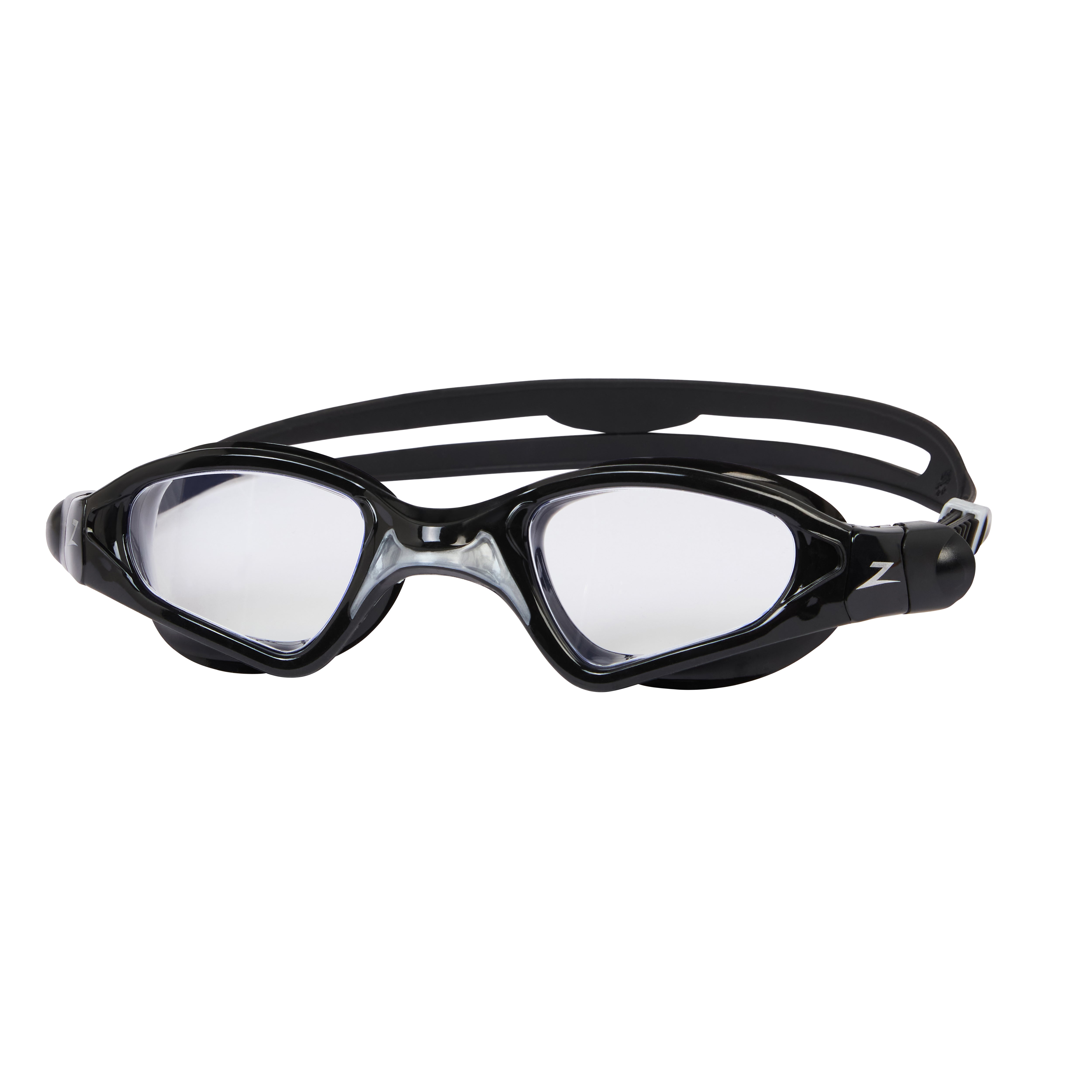 Óculos de Natação Zoggs Spectra — armação preta/cinza com lente transparente
