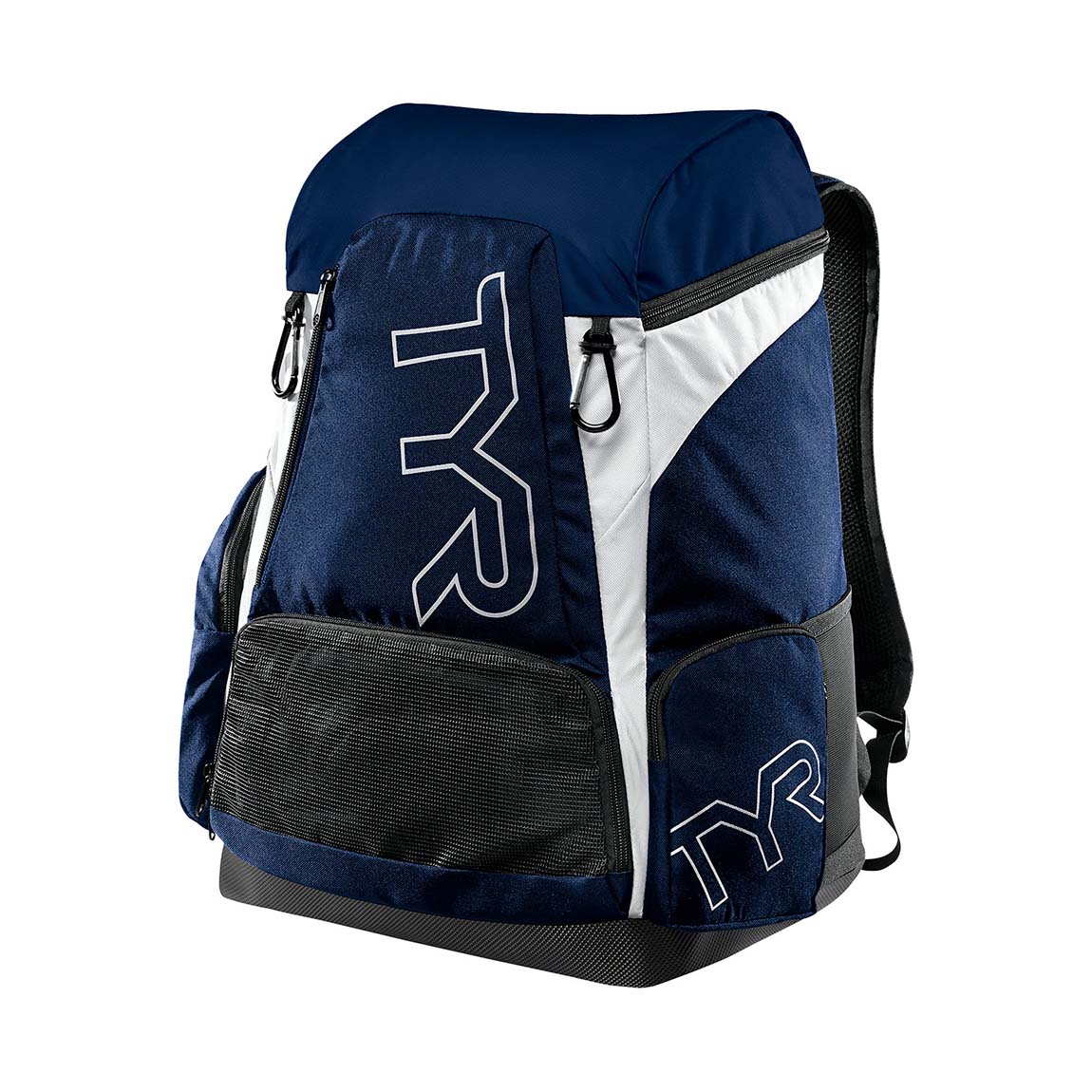 Mochila TYR Alliance 45L Azul Marinho/Branco — vista frontal