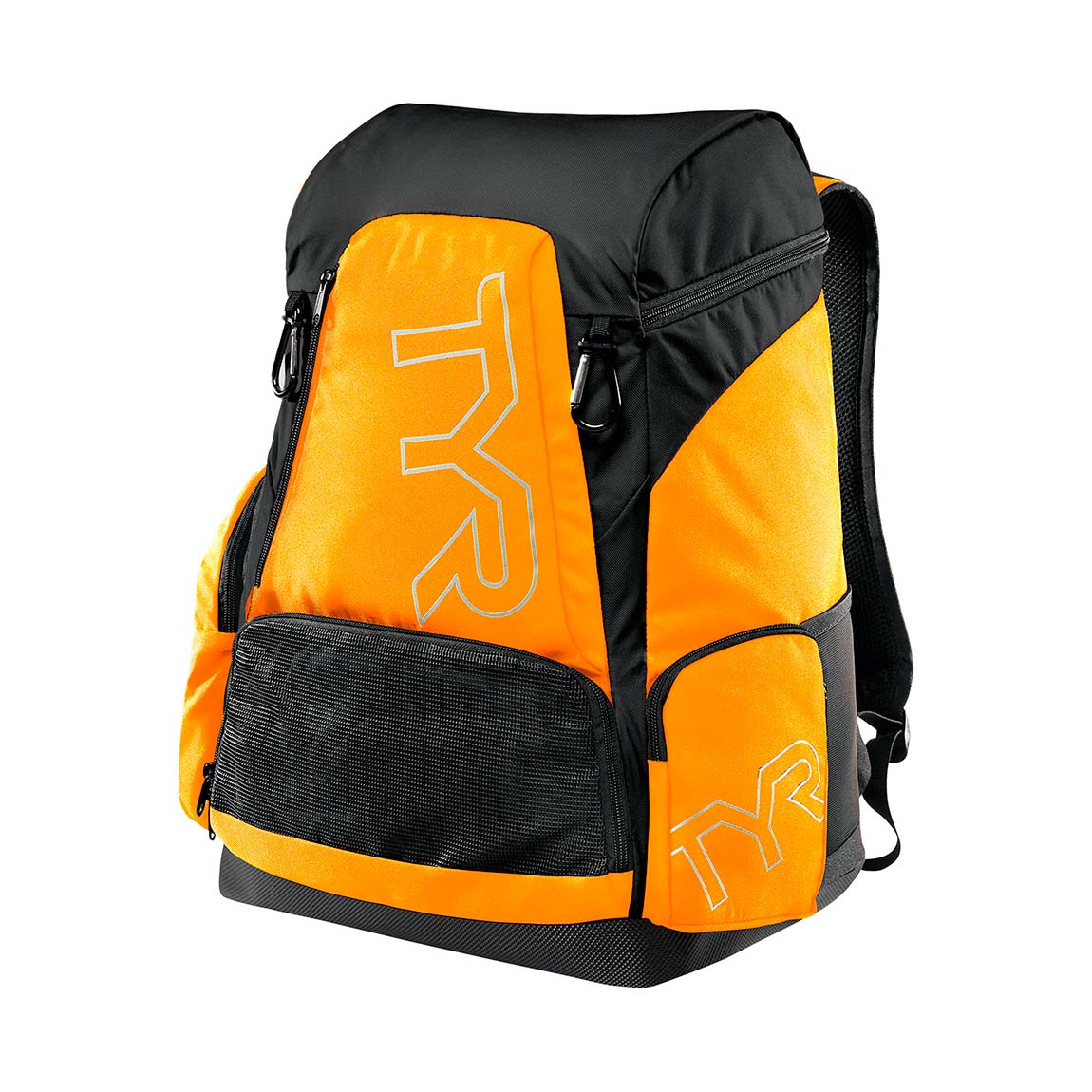 Mochila TYR Alliance 45L Amarelo/Preto — vista frontal