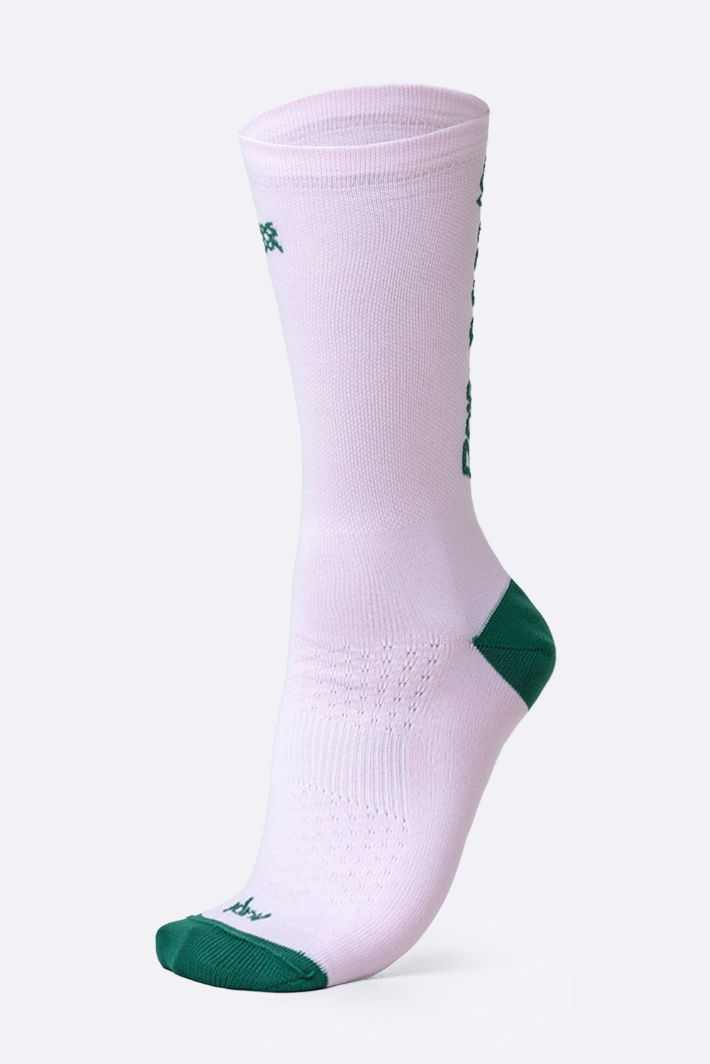 Meia HUPI Zen Pace Rosa e Verde para Corrida Consciente