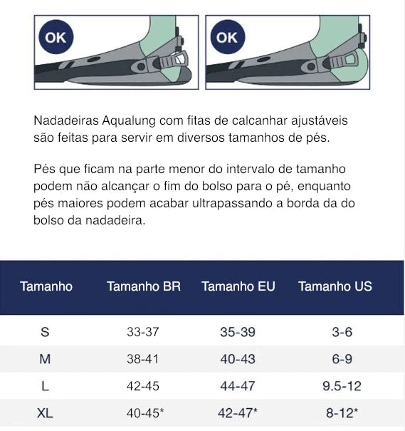 Aqualung Caravelle Pé Fechado