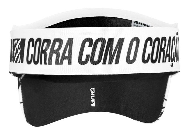Viseira HUPI Run Beats vista lateral mostrando aba curva