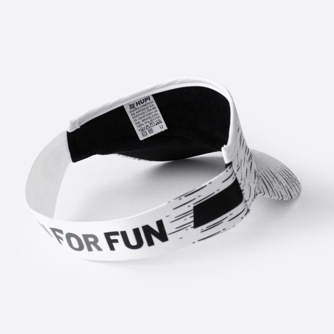 Viseira HUPI Run For Fun vista lateral mostrando aba curva