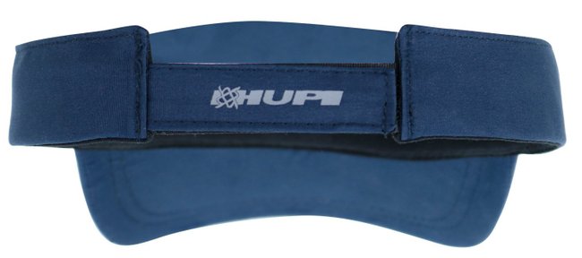 Viseira HUPI Clássica Azul Marinho vista lateral mostrando aba curva