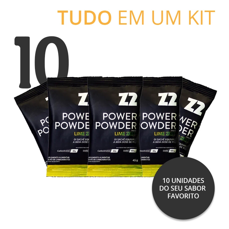 Caixa Power Powder Z2 — 10 Sachês Intra-Treino Carboidrato e Eletrólitos