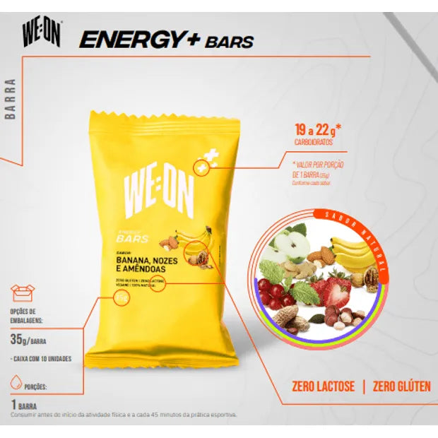 Energy Bars + - Sabor Amendoim e Cranberry - Suplemento em barra