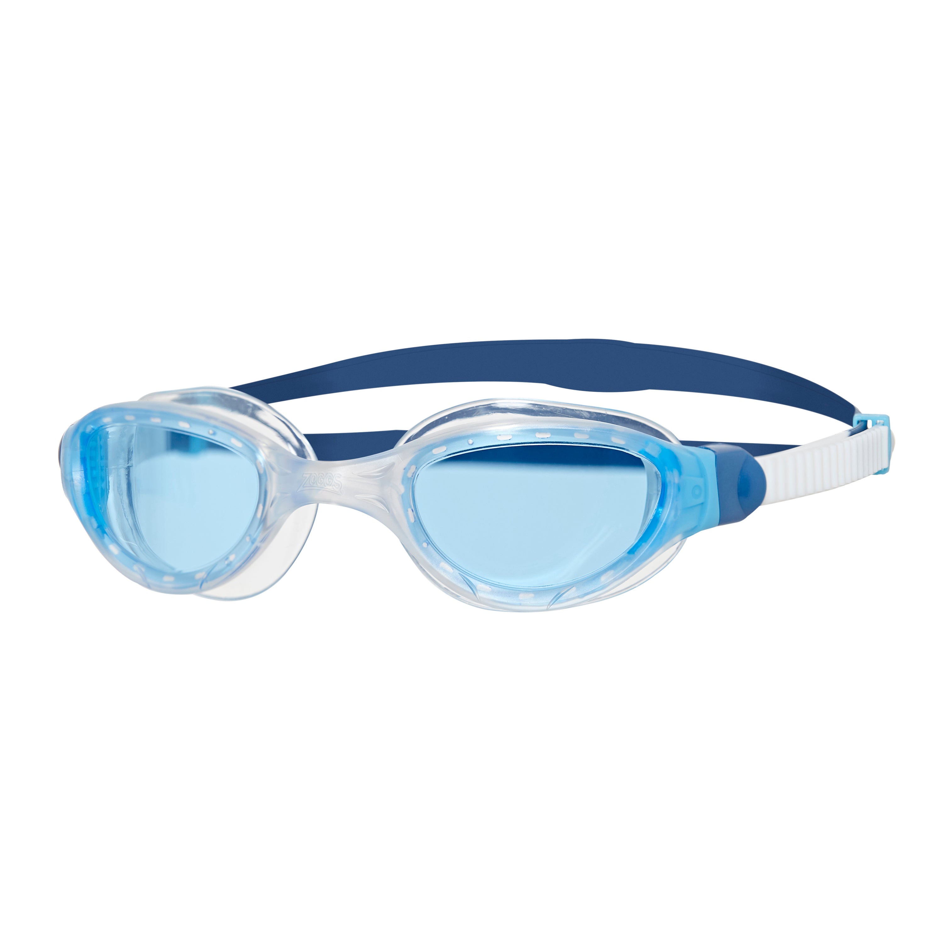Óculos de Natação Zoggs Phantom 2.0 — armação transparente/azul marinho com lente azul
