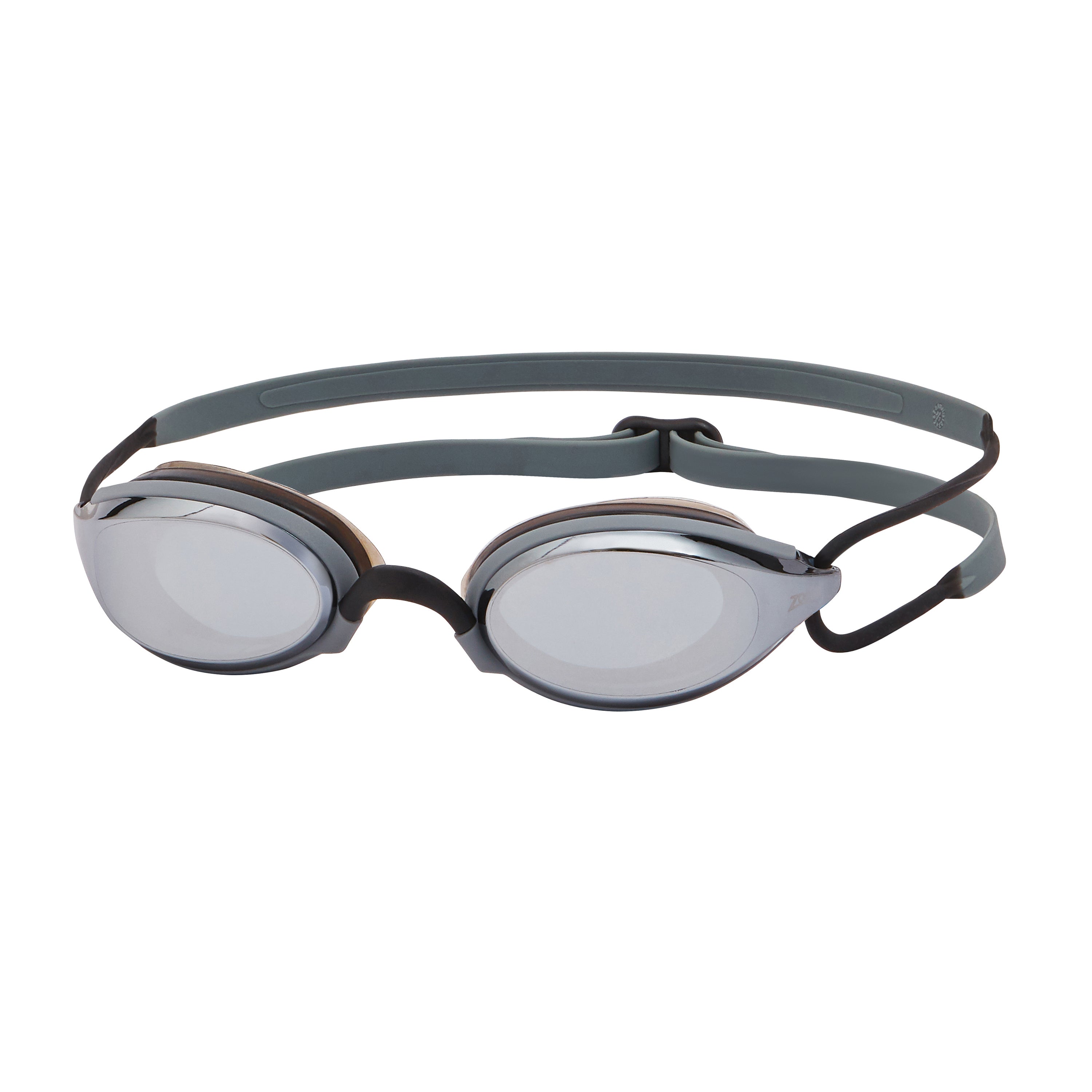 Óculos de Natação Zoggs Fusion Air Titanium — armação preta/cinza com lente espelhada prata
