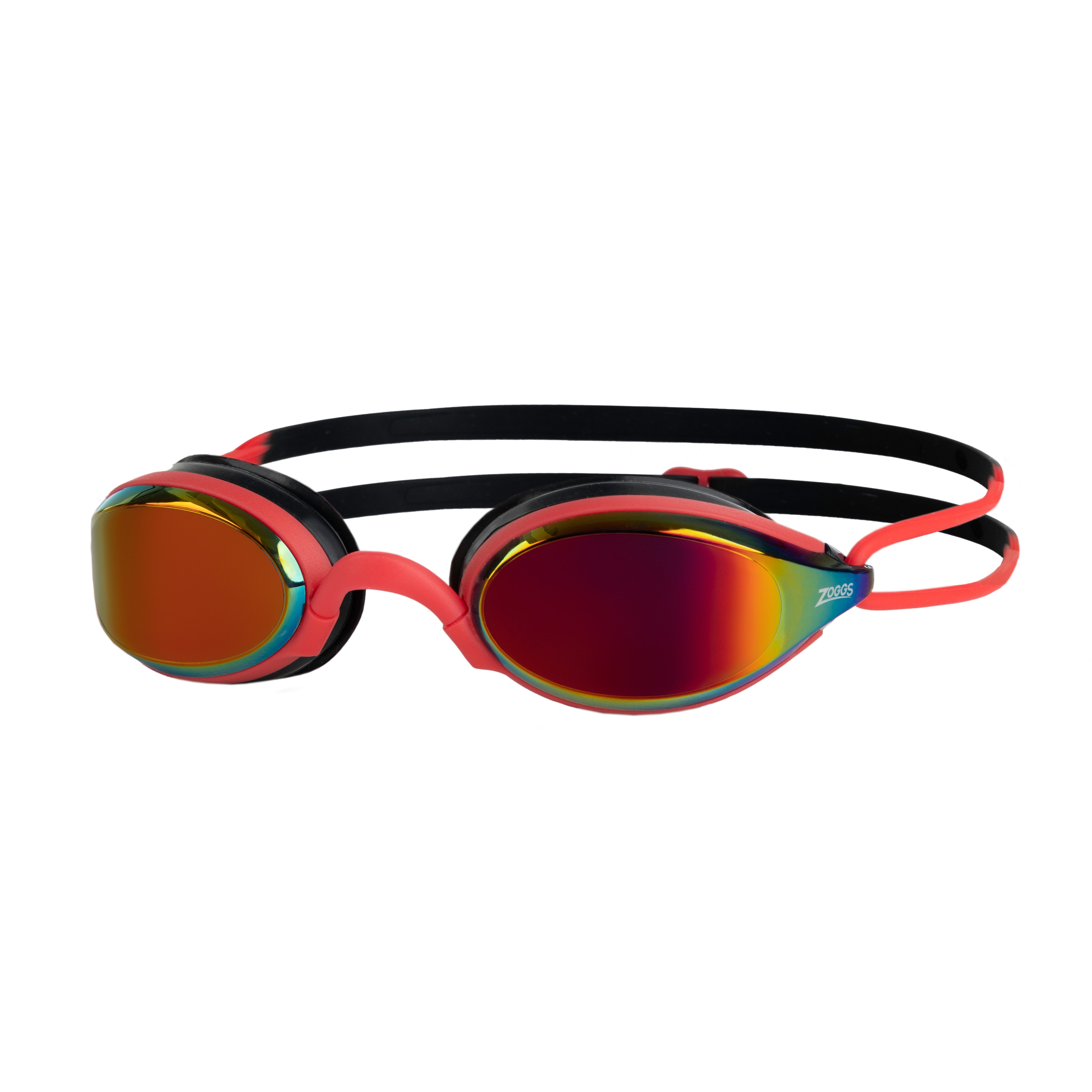 Óculos de Natação Zoggs Fusion Air Titanium — armação vermelha/preta com lente espelhada vermelha