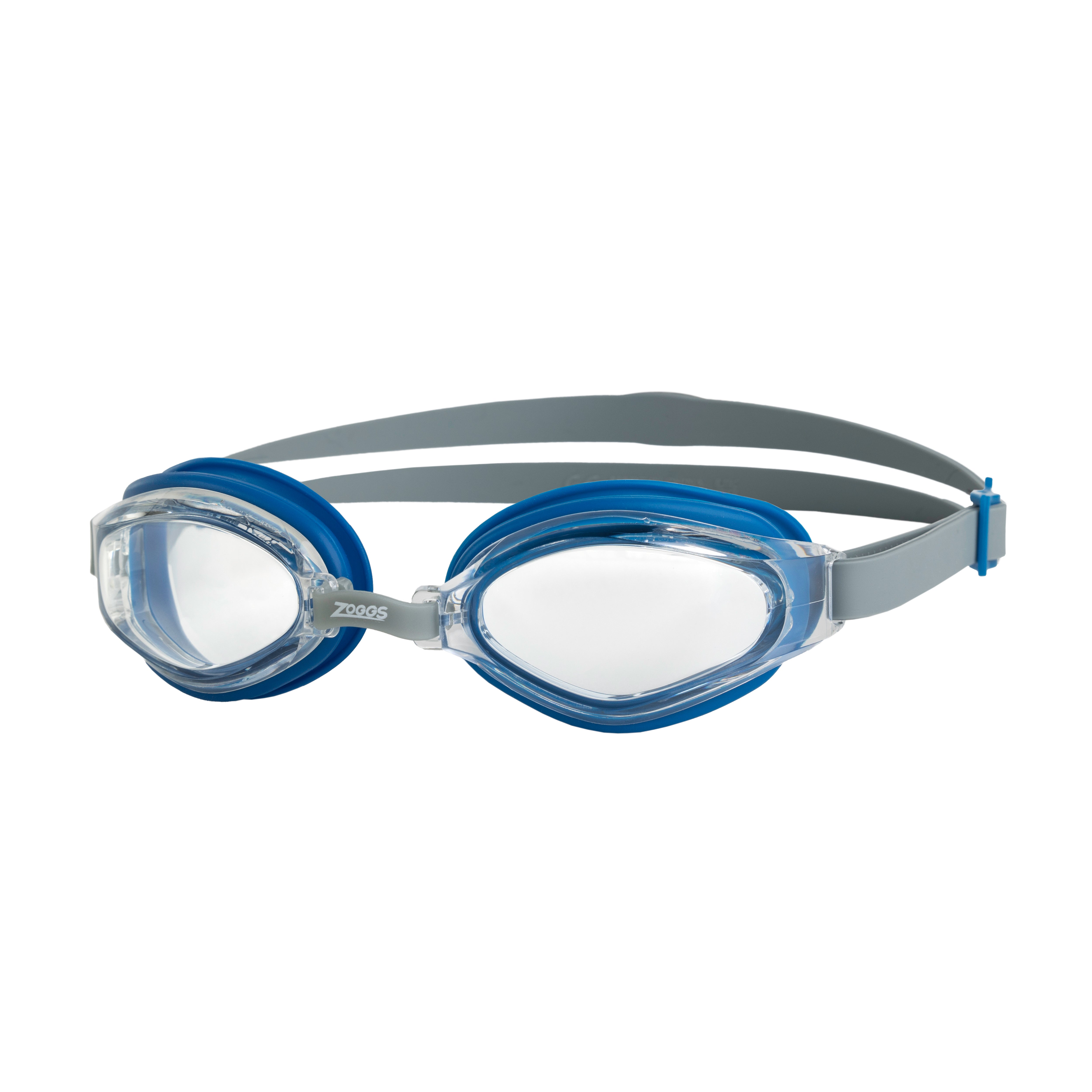 Óculos de Natação Zoggs Endura Max — armação cinza/azul com lente transparente