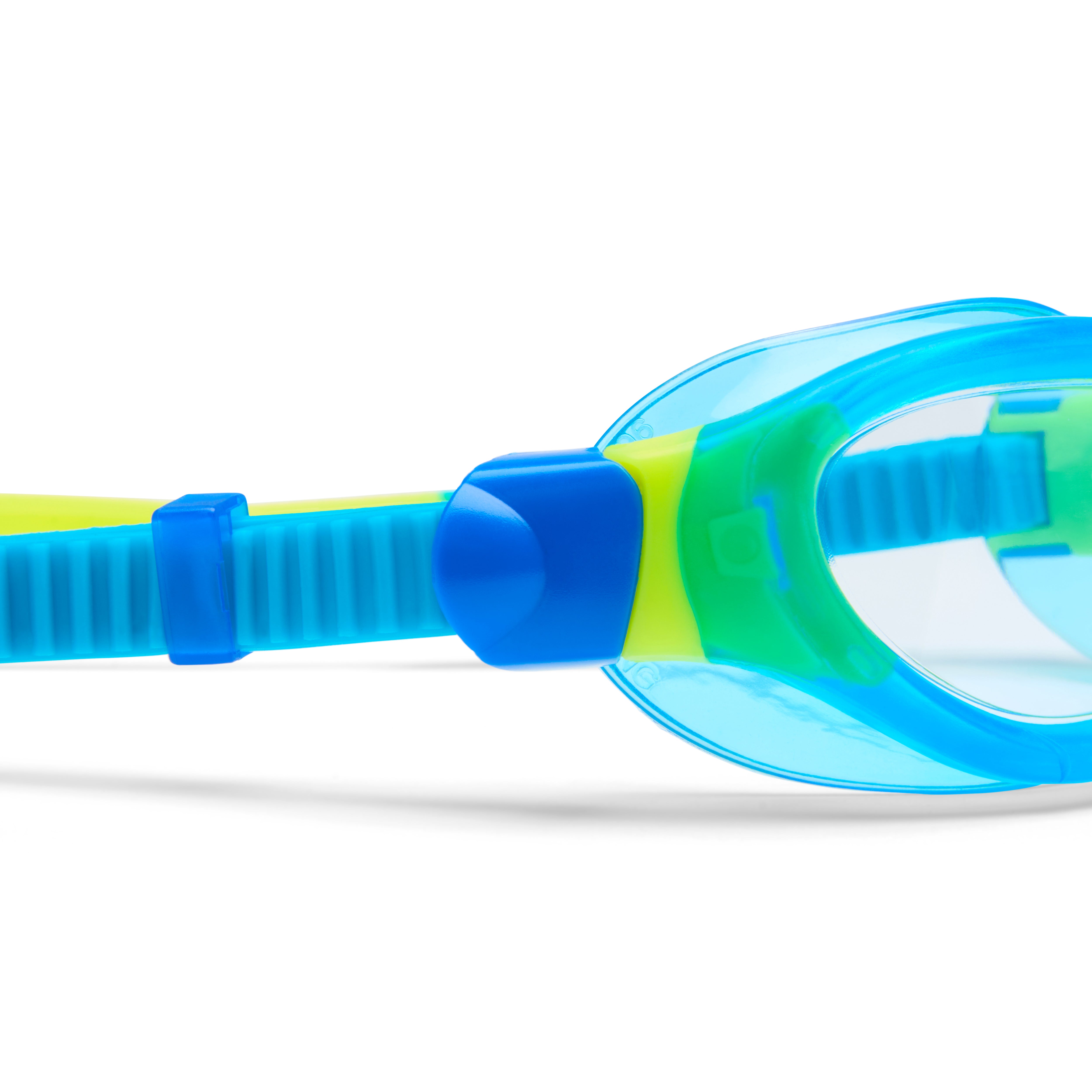 Óculos Zoggs Phantom 2.0 Junior, Azul Claro/Lima com lente transparente, vista lateral