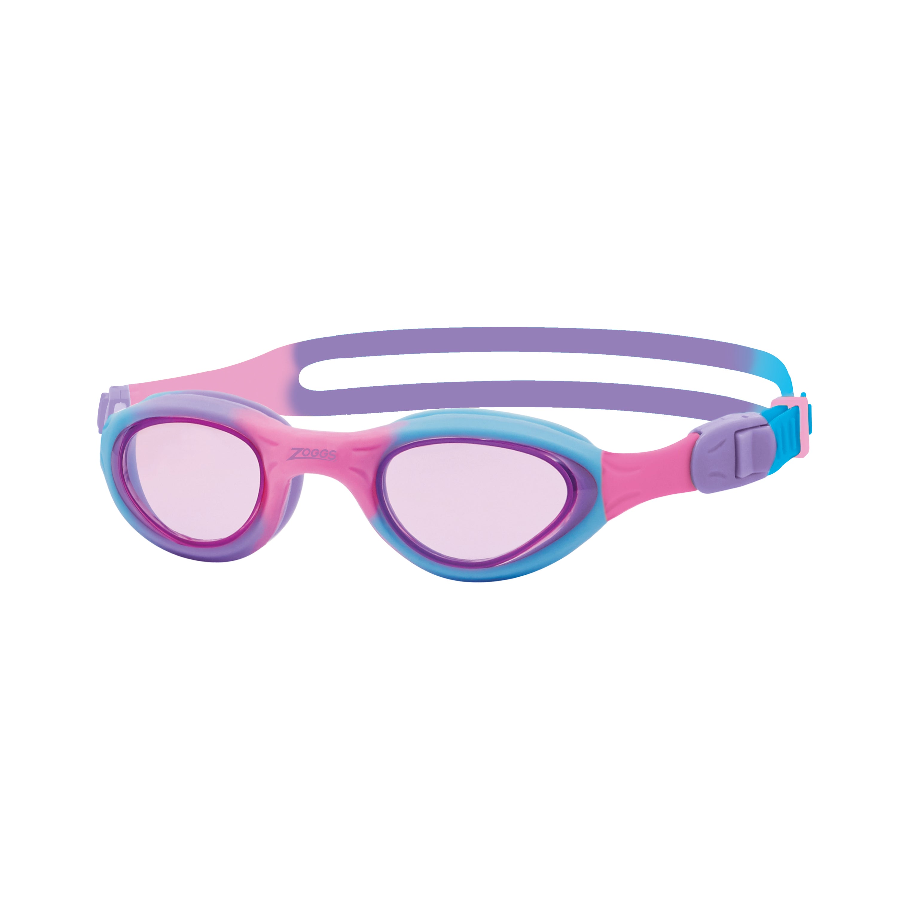 Óculos Infantil Zoggs Little Super Seal, Rosa/Roxo com lente rosa, vista frontal
