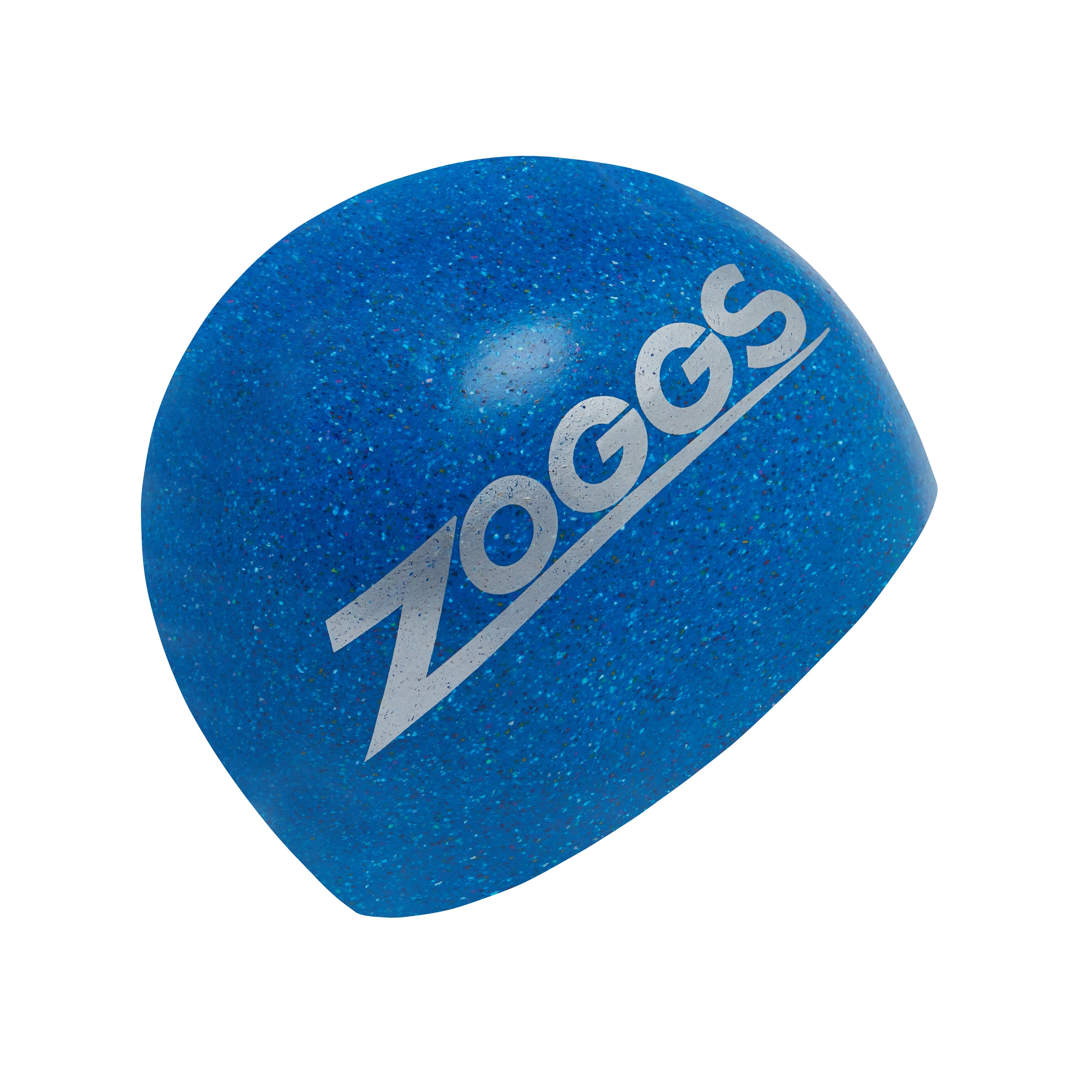 Touca de Natação Zoggs Easy Fit Eco, cor azul, vista lateral