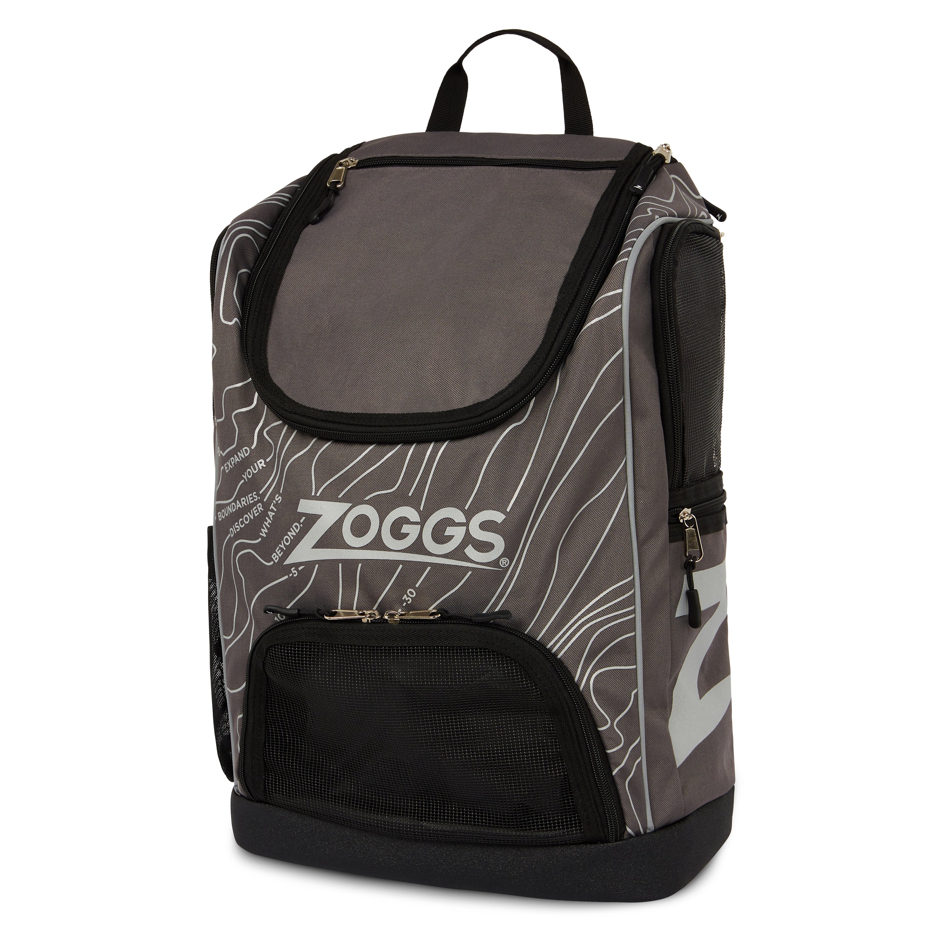 Mochila Zoggs Planet R-PET 33L, detalhe das alças ajustáveis