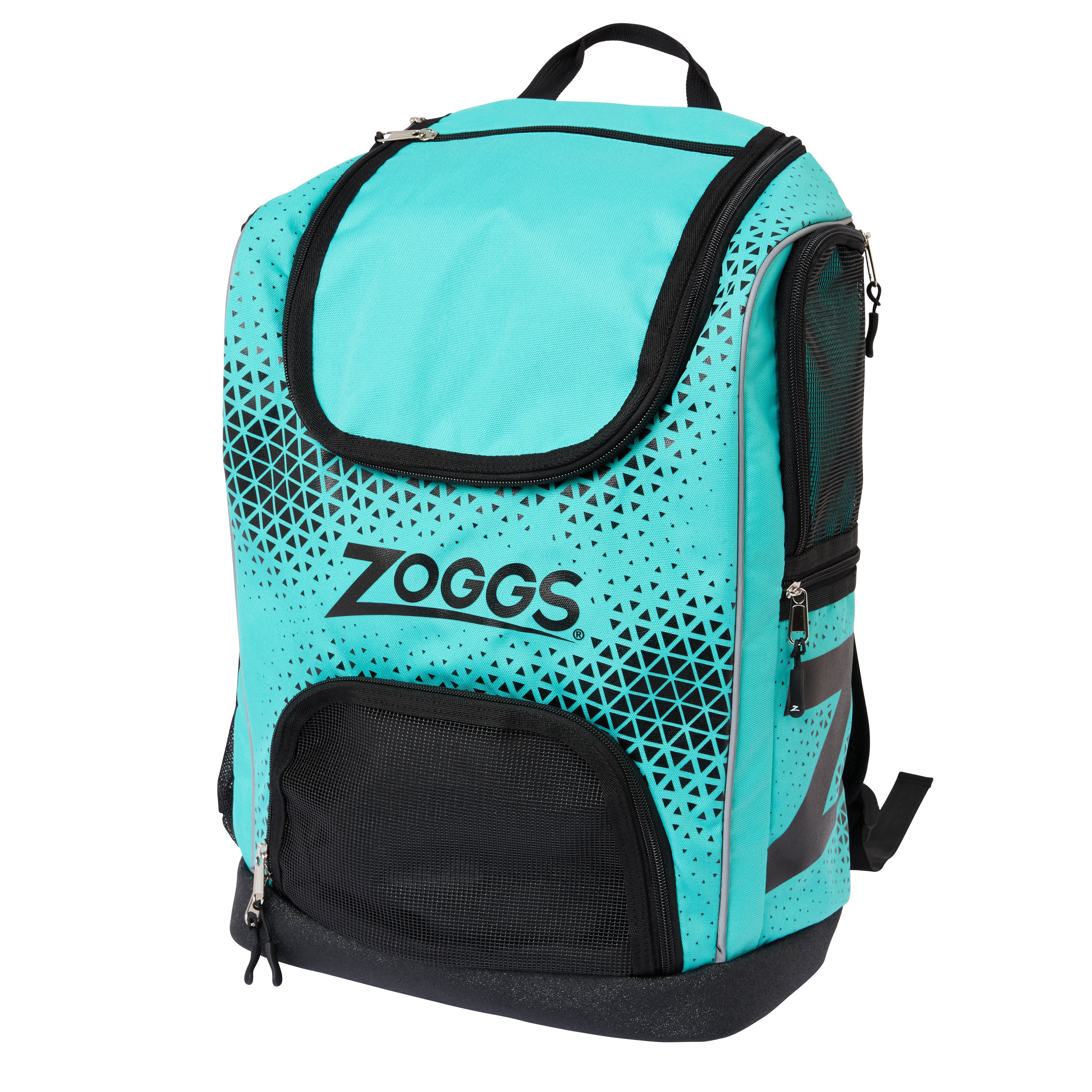 Mochila Zoggs Planet R-PET 33L cor turquesa/preto, vista frontal