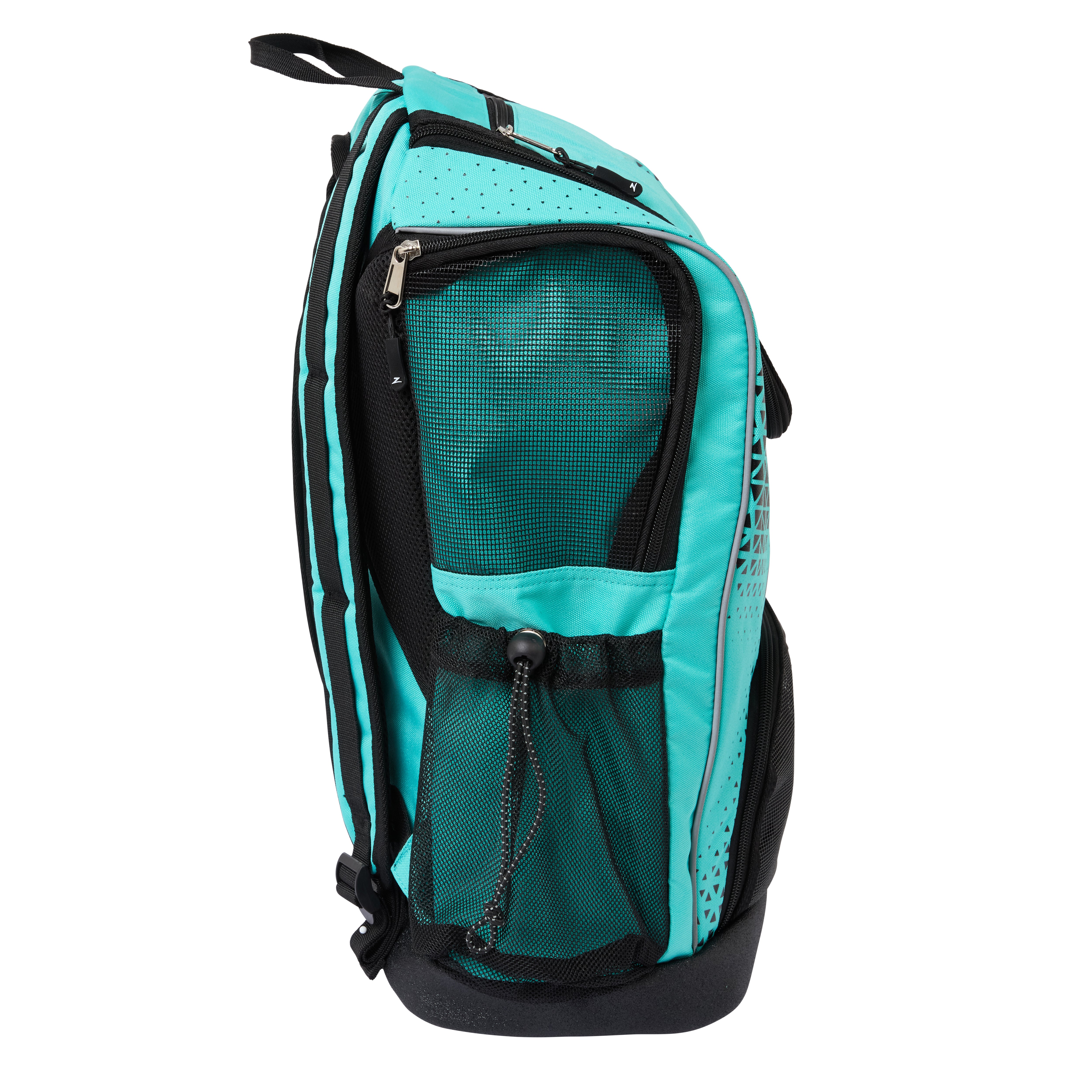 Mochila Zoggs Planet R-PET 33L cor turquesa/preto, vista lateral