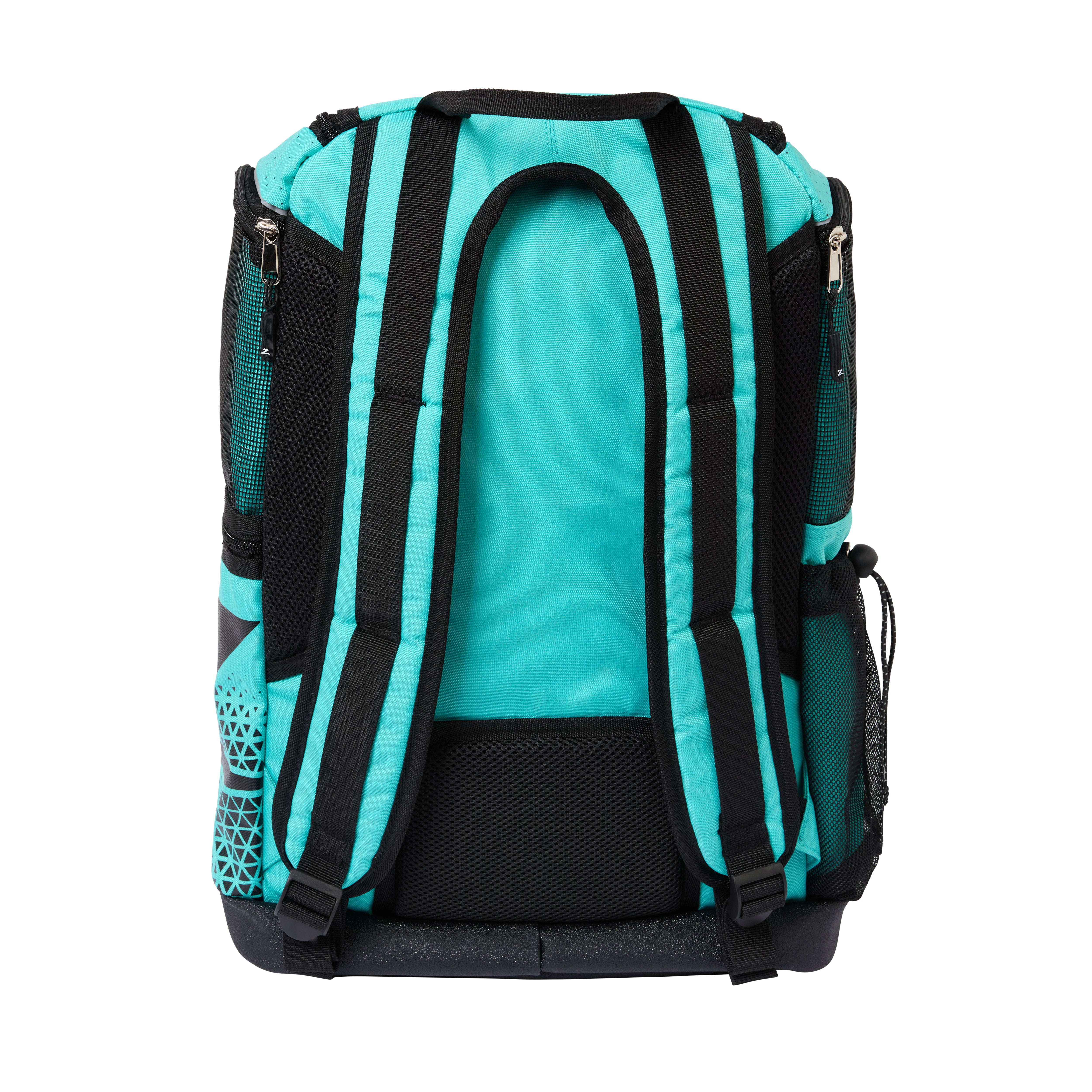 Mochila Zoggs Planet R-PET 33L cor turquesa/preto, vista traseira