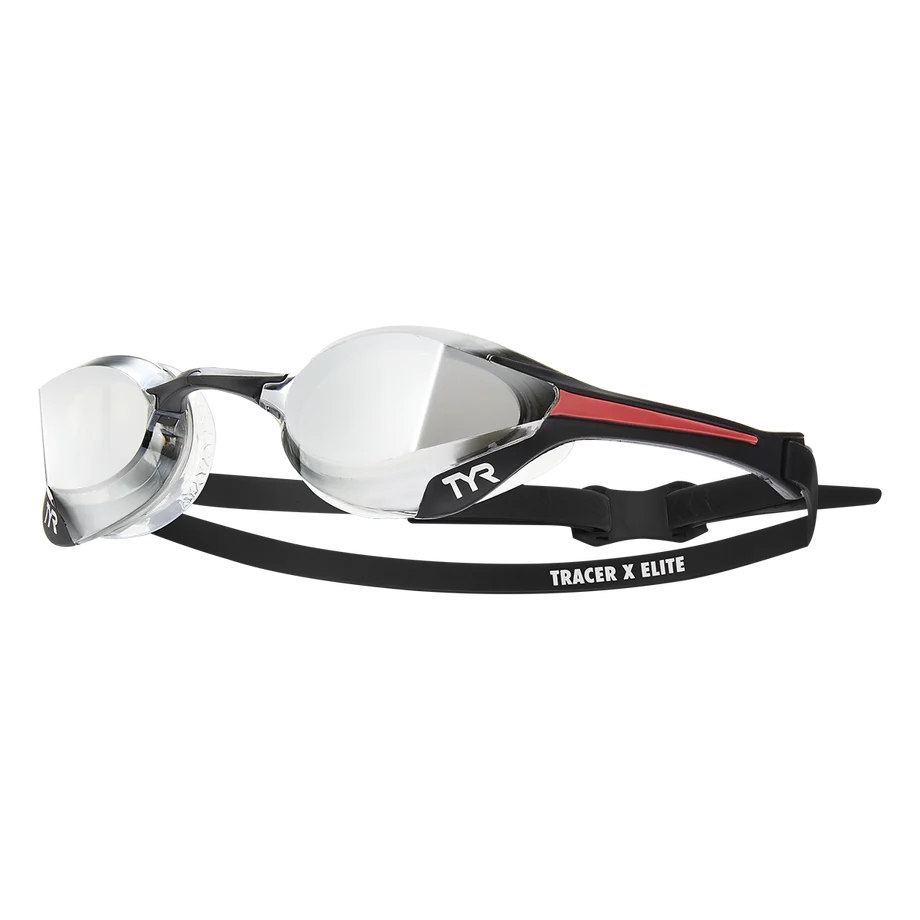 Óculos de Natação TYR Tracer-X Elite Lente Espelhada — Visão 180° com Trilhos de Estabilidade e DURAFIT