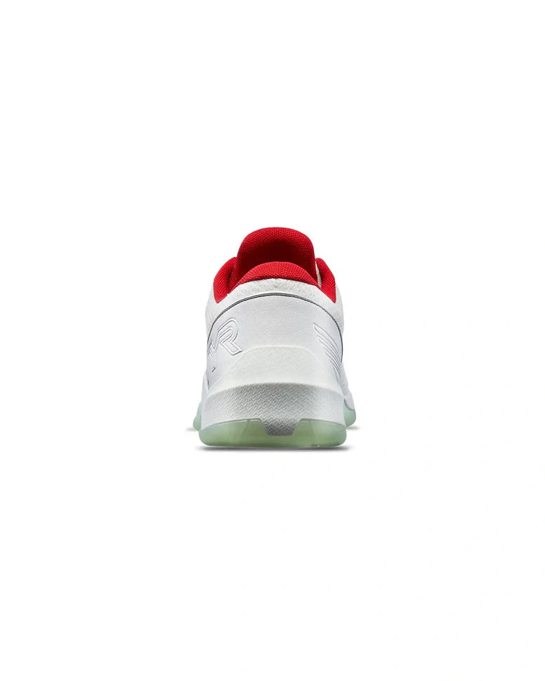 Tênis TYR CXT-2 Trainer Branco/Multicor — vista traseira com heel tab liso e solado TYRTAC