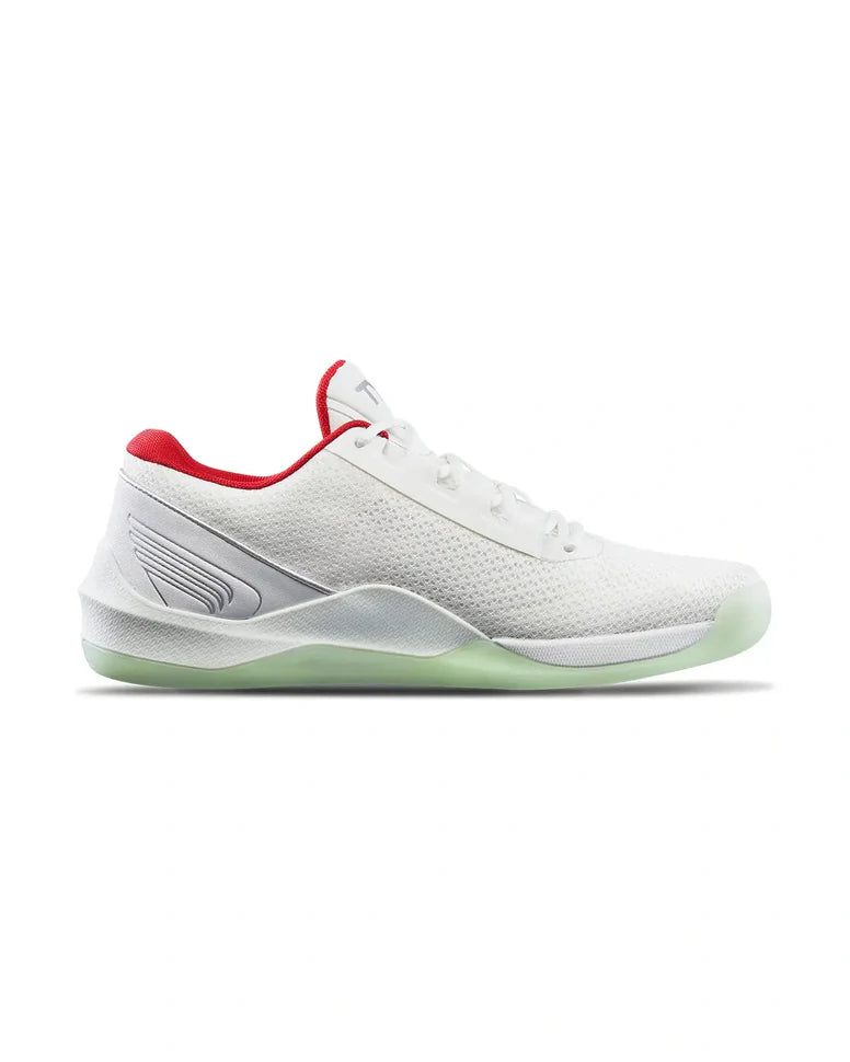 Tênis TYR CXT-2 Trainer Branco/Multicor — vista medial com TPU stability wrap