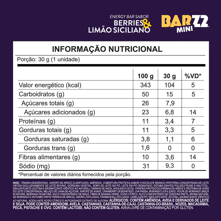 Barz Mini Z2 Performance: Barra Energética 30g Z2Foods — imagem 10 de 11