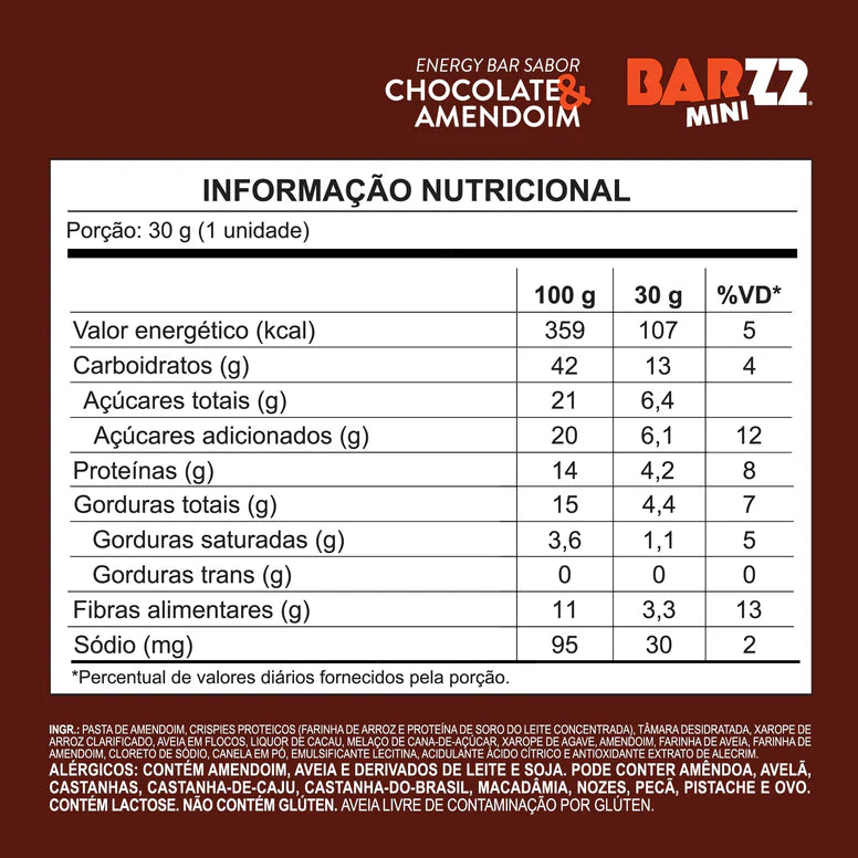 Barz Mini Z2 Performance: Barra Energética 30g Z2Foods — imagem 8 de 11