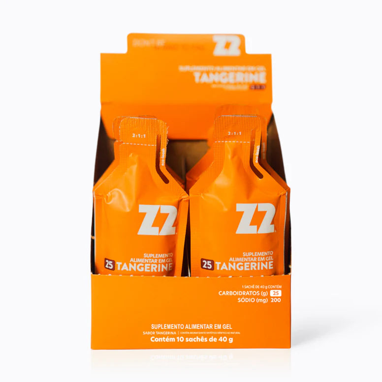 Energy Gel Z2 Tangerine — caixa display linha Everyday