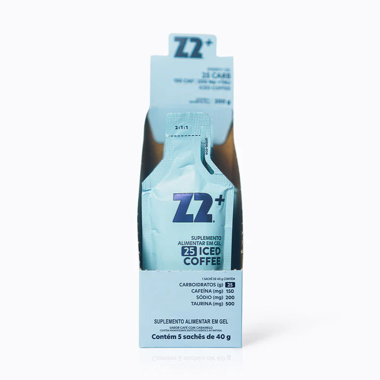 Energy Gel Z2 Iceed Coffee — display com 5 sachês linha Gameday