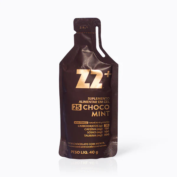 Energy Gel Z2 Choco Mint — sachê individual linha Gameday com cafeína, taurina e BCAAs