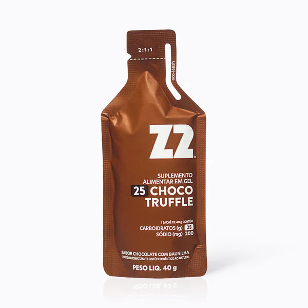 Energy Gel Z2 Choco Truffle — sachê individual gel de carboidrato sem cafeína
