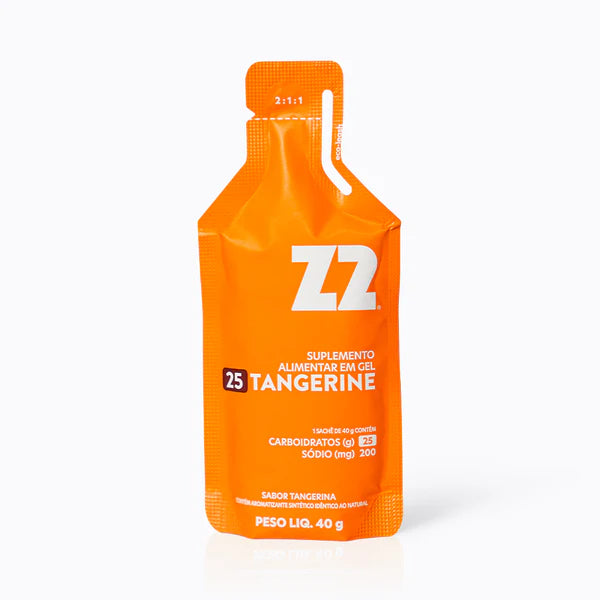Energy Gel Z2 Tangerine — sachê individual gel de carboidrato sem cafeína
