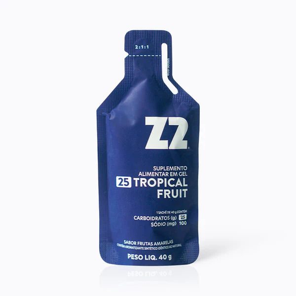 Energy Gel Z2 Tropical Fruit — sachê individual gel de carboidrato sem cafeína