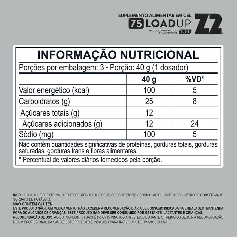 Energy Gel Z2 Flask 120g (75 Carb): Energia Prática