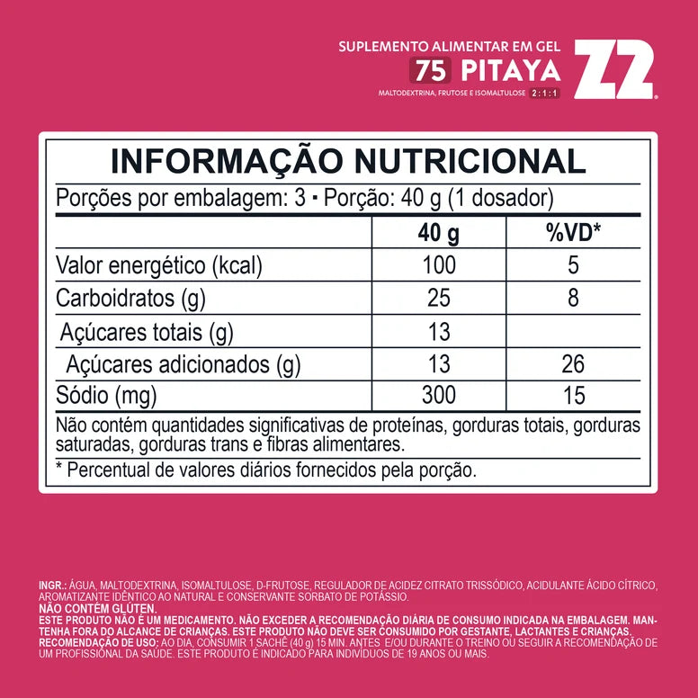 Energy Gel Z2 Flask 120g (75 Carb): Energia Prática