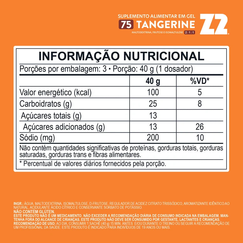 Energy Gel Z2 Flask 120g (75 Carb): Energia Prática