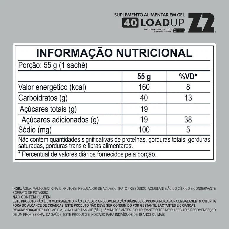 Energy Gel Z2 — Gel de Carboidrato para Corrida e Ciclismo