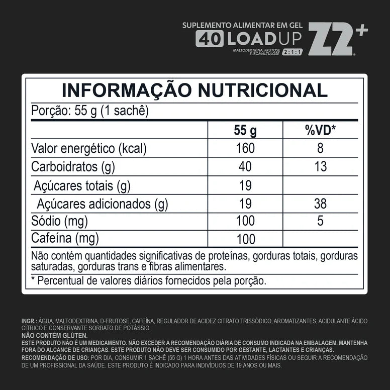 Energy Gel Z2+: Carboidrato, Cafeína e Foco