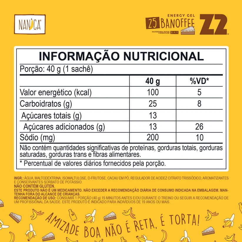 Energy Gel Z2 — Gel de Carboidrato para Corrida e Ciclismo