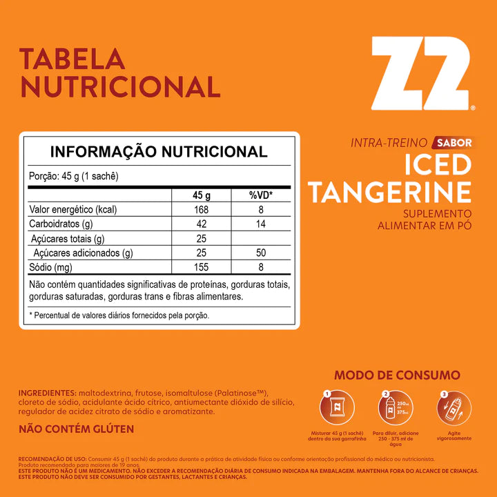 Intra-Treino Power Powder Z2 Iced Tangerine | Sachê 45g