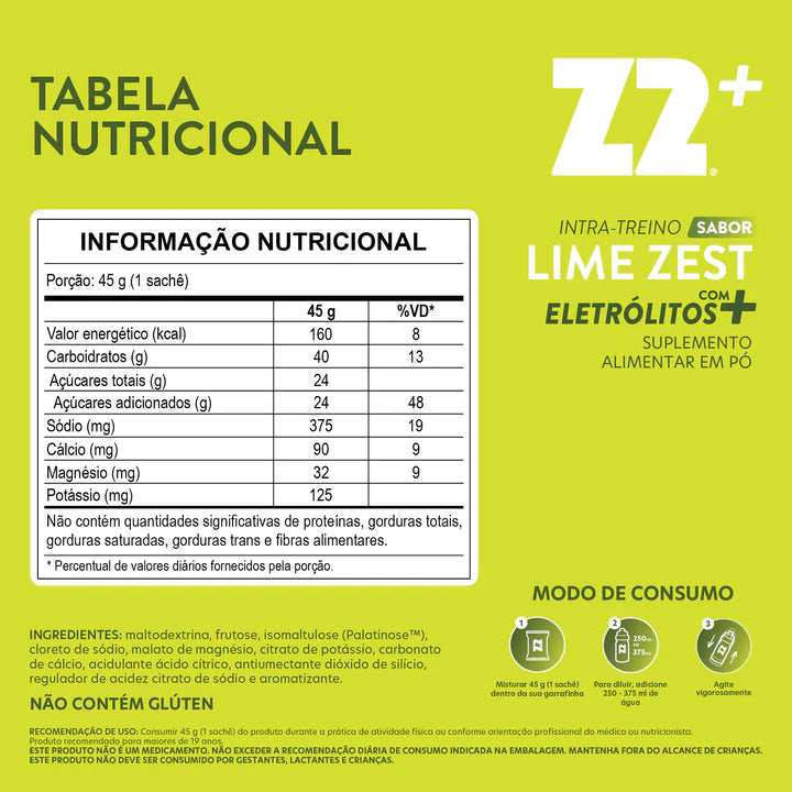 Intra-Treino Power Powder Z2 Lime Zest | Sachê 45g
