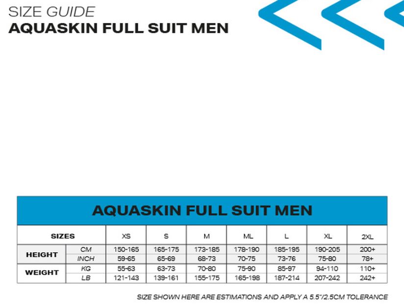 Aquasphere Aquaskin Full V3 Masculina