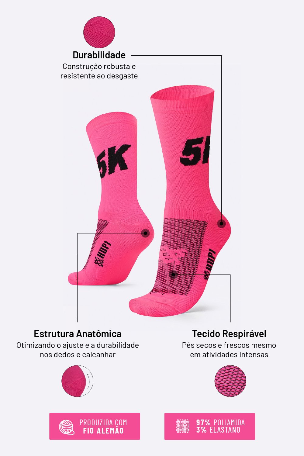 Meia HUPI 5K para Corrida e Caminhada