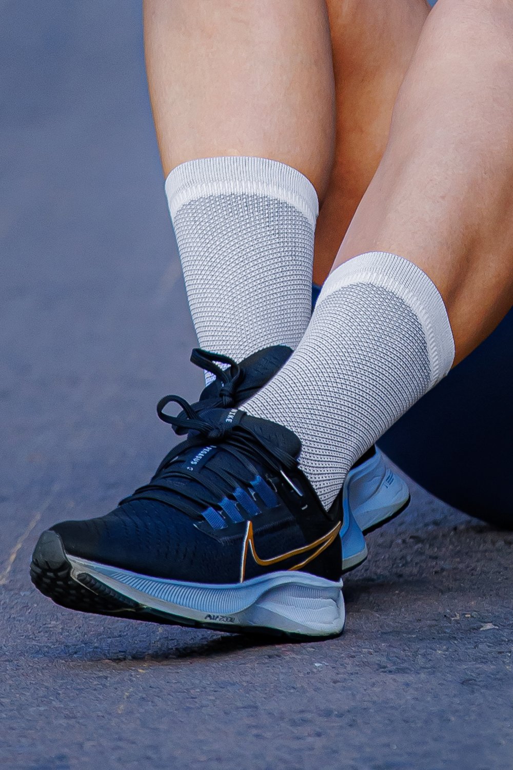 Meia HUPI Carbono para Corrida de Performance