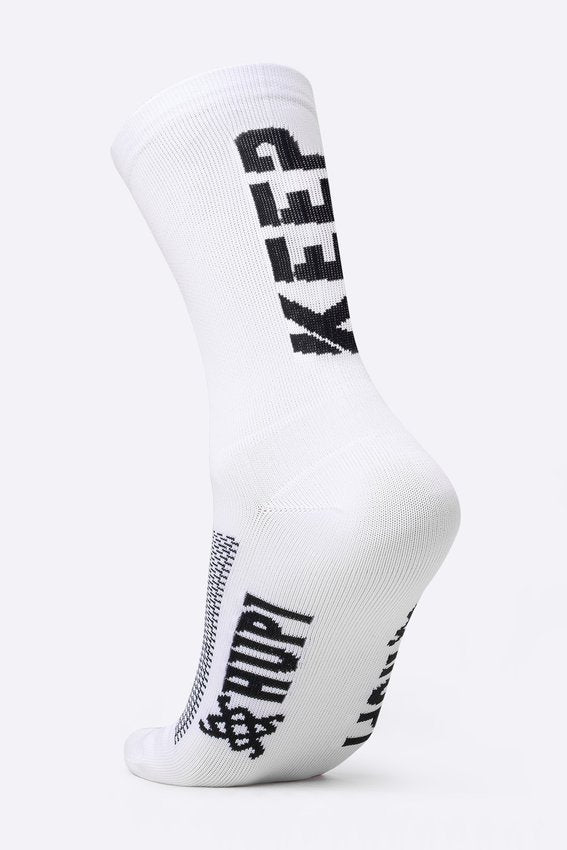 Meia HUPI Keep Running para Corrida e Motivação
