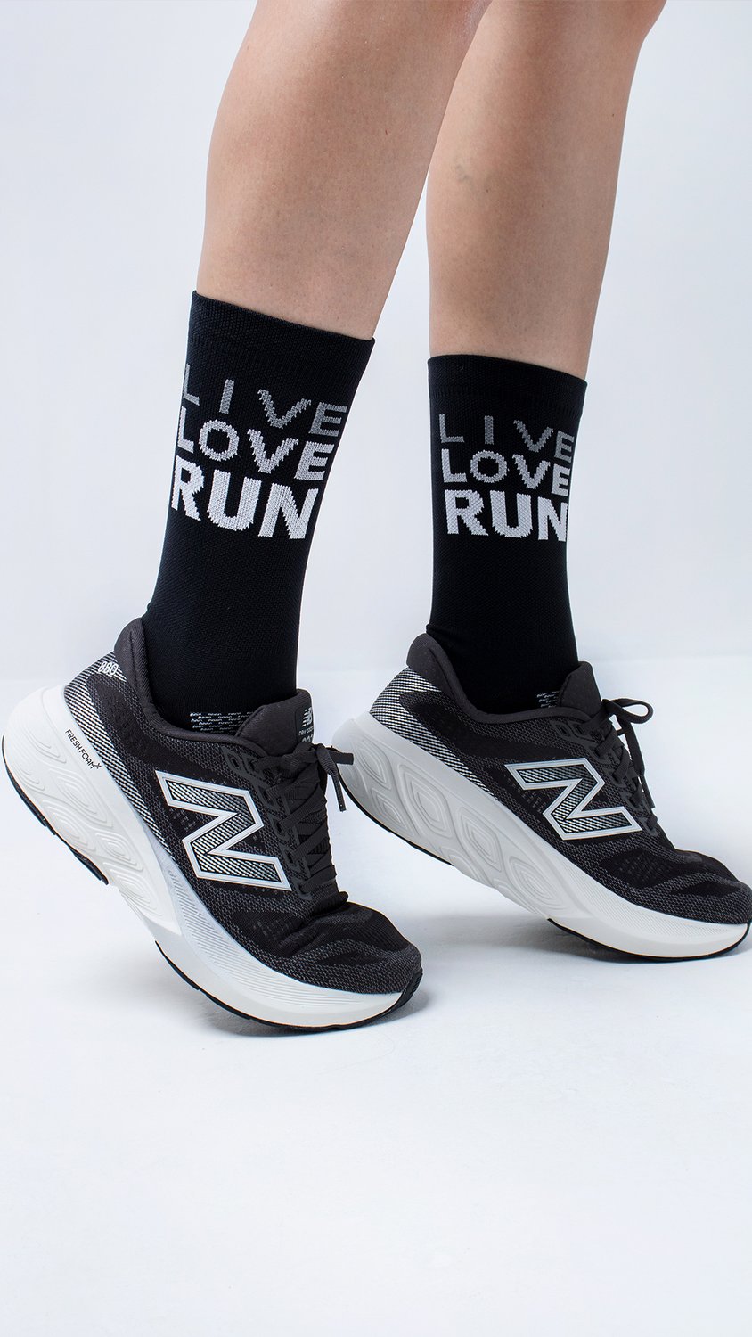 Meia HUPI Live Love Run para Corredoras