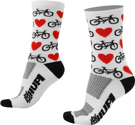Meia HUPI Love Bike para Ciclismo e Corrida