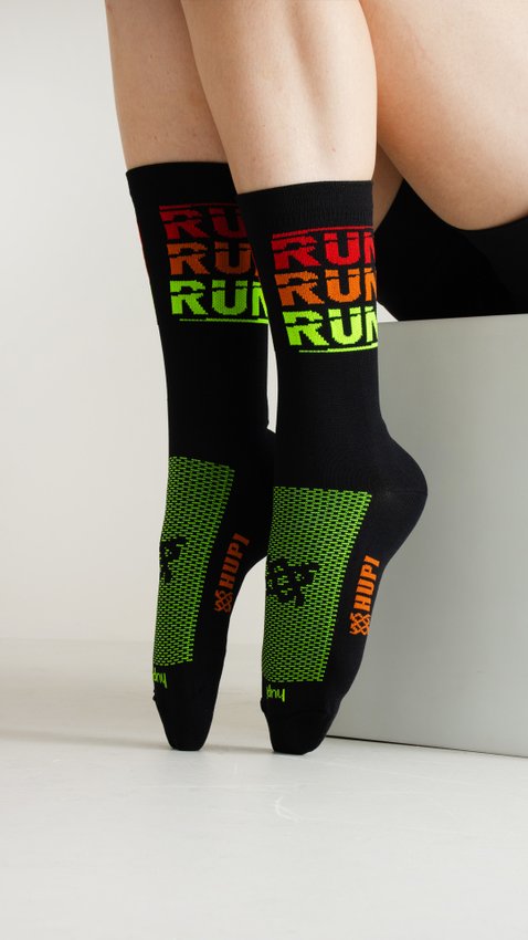 Meia HUPI Run Run Run para Corrida e Motivação