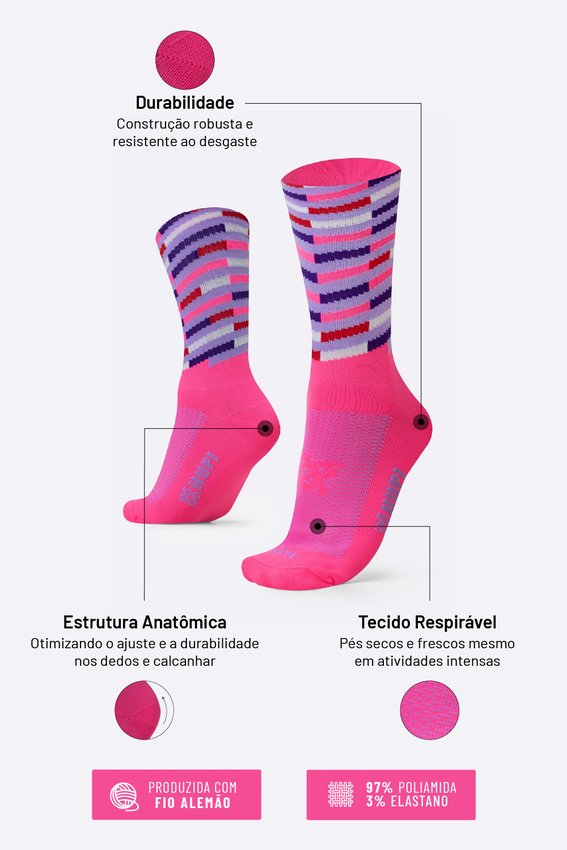 Meia HUPI Triplo Colors LT para Pés Menores (34-38)