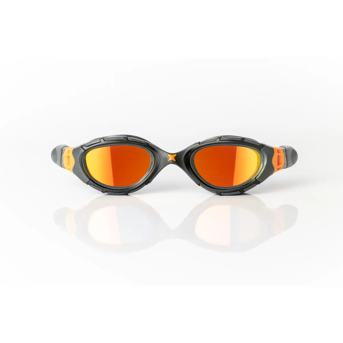 Óculos de Natação Zoggs Predator Flex Titanium — vista lateral armação cinza/preta