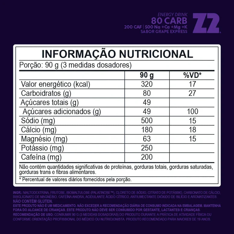 Z2 Power Powder 900g: Bebida Esportiva e Energia